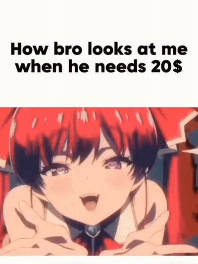 Funny Face Girl With Red Hair And Purple Eyes GIF