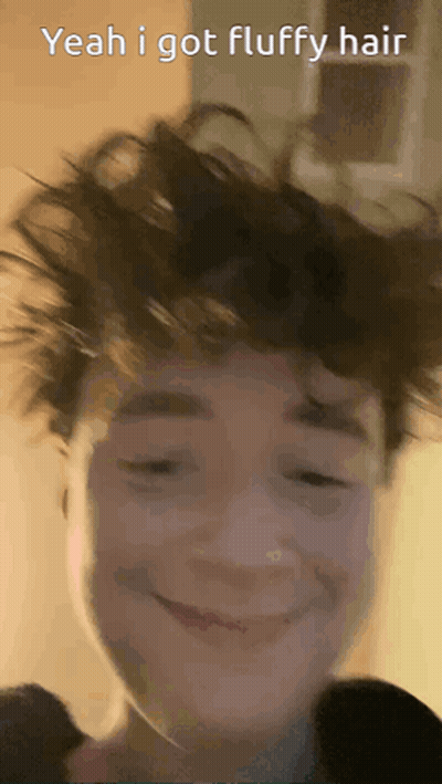 Funny Face Saying Yeah I Got Fluffy Hair GIF