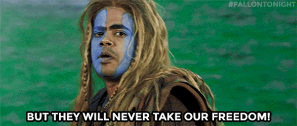 Funny Face Swap Braveheart Freedom GIF