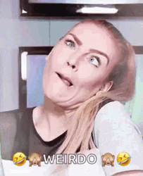 Funny Face Weirdo Girl GIF