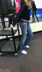 Funny Falling Tv GIF