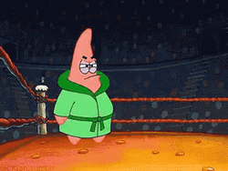 Funny Fight Patrick Star Transforming GIF