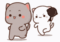 Funny Fight Peach And Mocha GIF