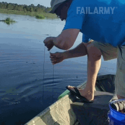 Funny Fishing Crocodile GIF