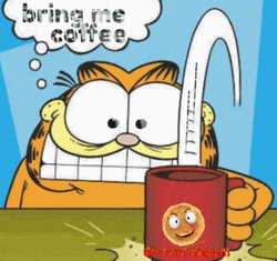 Funny Garfield Bring Me Coffee GIF