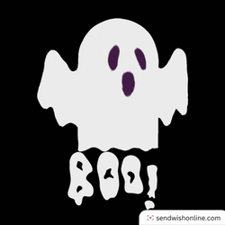 Funny Ghost Boo Animation GIF