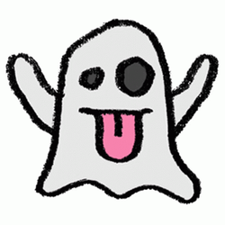 Funny Ghost Emoji Drawing GIF