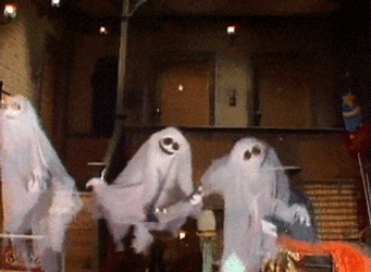 Funny Ghost Flying Around The Room GIF