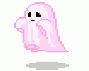 Funny Ghost Pink Pixelated GIF