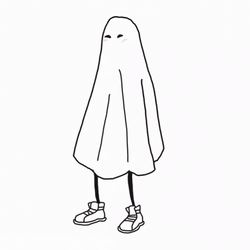 Funny Ghost With Shoes On GIF