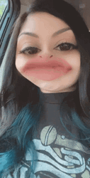 Funny Girl Big Lips Filter GIF