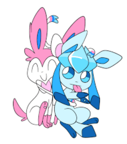 Funny Glaceon Hug GIF