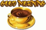 Funny Good Morning Happy Friday Golden Tea Cup GIF
