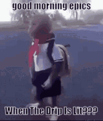 Funny Good Morning Monkey Wearing School Uniform GIF