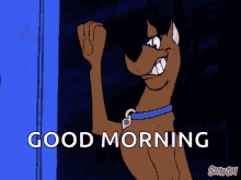 Funny Good Morning Waving Scooby Doo GIF