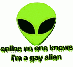 Funny Green Gay Alien