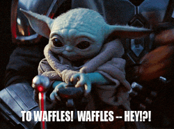 Funny Grogu To Waffles GIF