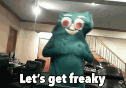 Funny Gumby Suit Sexy Dancing GIF