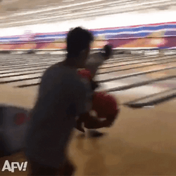 Funny Gutter Ball Bowling GIF