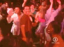 Funny Guy And Girl Clubbing GIF