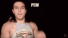 Funny Guy Hand Gesture Shooting Pew GIF