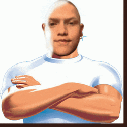 Funny Guy In Mr Clean Head  GIF
