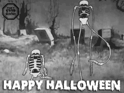 Funny Halloween Dancing Wiggling Skeleton GIF