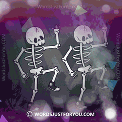 Funny Halloween Skeleton Dancing Partying GIF