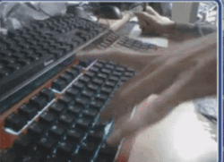 Funny Hands Typing Fast GIF