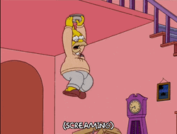 Funny Hanging Homer Simpson  GIF