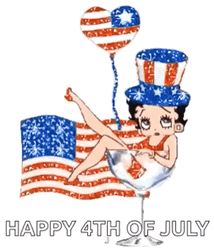 Funny Happy 4Th Of July Betty Boop GIF