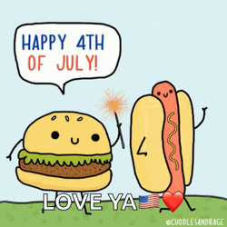 Funny Happy 4Th Of July Love You GIF
