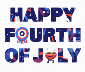 Funny Happy 4Th Of July Text GIF