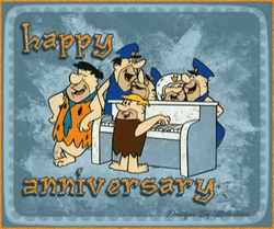 Funny Happy Anniversary The Flintstones GIF