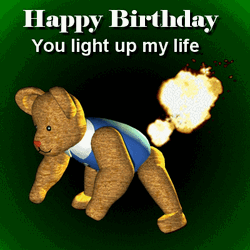 Funny Happy Birthday Flame Fart GIF