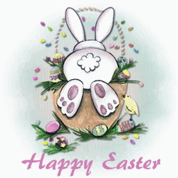 Funny Happy Easter Wiggling Tail GIF