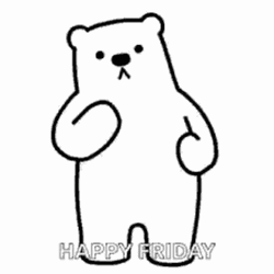 Funny Happy Friday Dancing Polar Bear Meme GIF