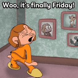 Funny Happy Friday Woo Its Finally GIF