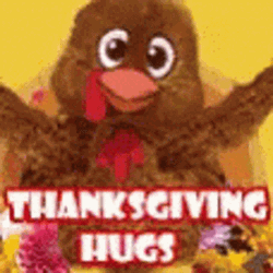 Funny Happy Thanksgiving Hugs GIF