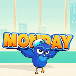 Funny Happy Tuesday Blue Owl Weekday Load GIF