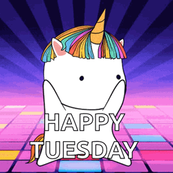 Funny Happy Tuesday Dancing Unicorn GIF
