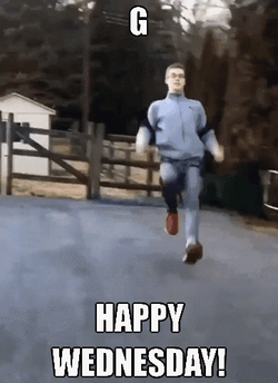 Funny Happy Wednesday Man Running Fast GIF