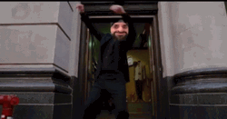 Funny Head Tobey Maguire Dance GIF