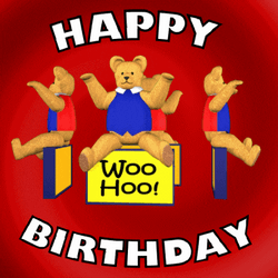Funny Holiday Birthday With Bear Carousel GIF