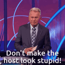 Funny Host Pat Sajak GIF