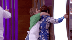 Funny Hug In The Wall GIF