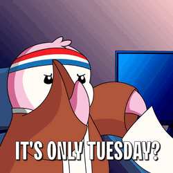 Funny It's Only Tuesday Mad Pudgy Penguin GIF