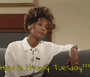 Funny It's Only Tuesday Sad Whitney Houston GIF