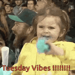 Funny It's Only Tuesday Thrilled Baby Girl GIF
