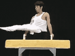 Funny Japanese Gymnastics Visual Trick GIF